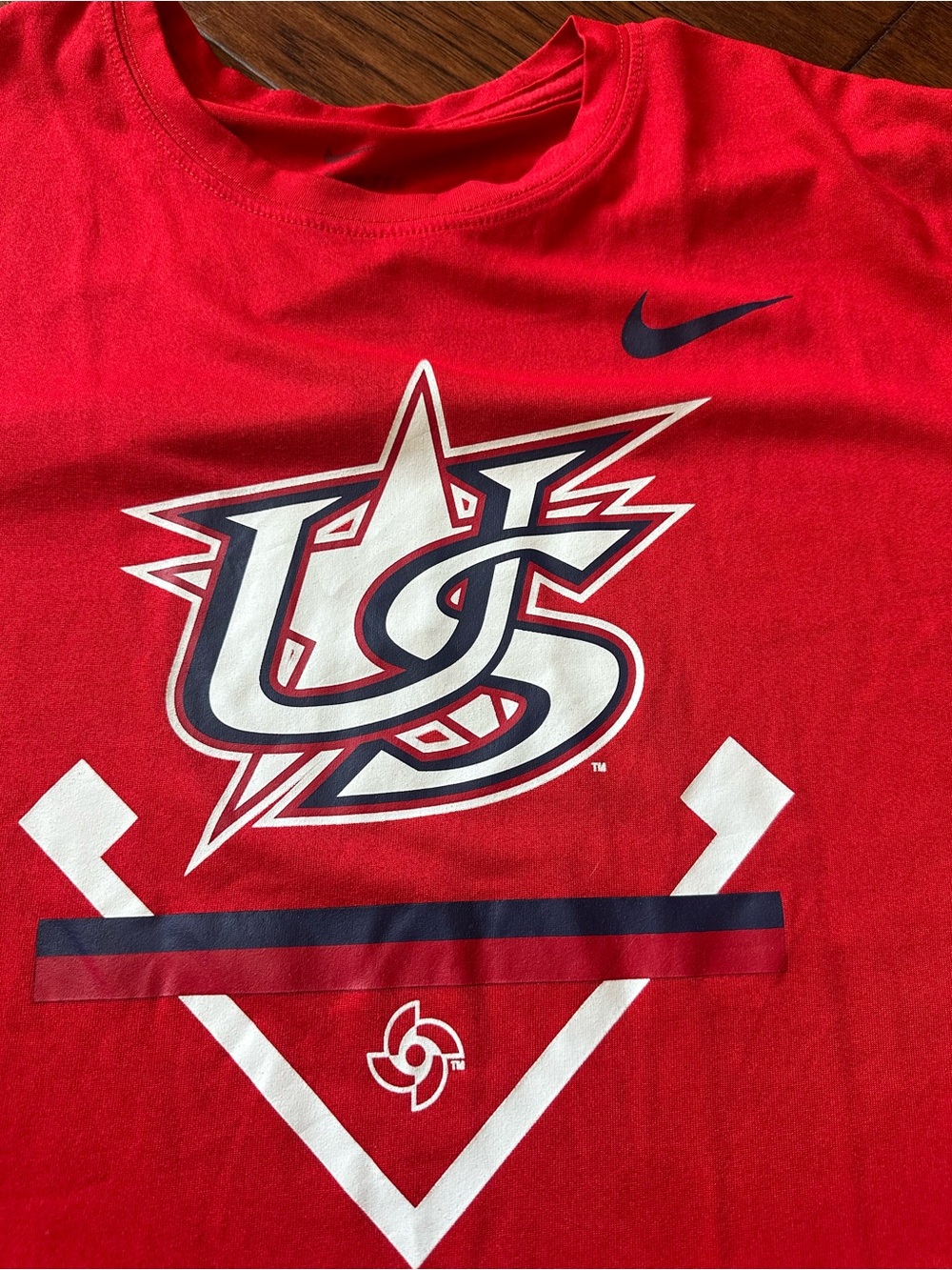 Men's USA Baseball Nike Red World Baseball Classic Icon Legend T-Shirt - Picture 2 of 5
